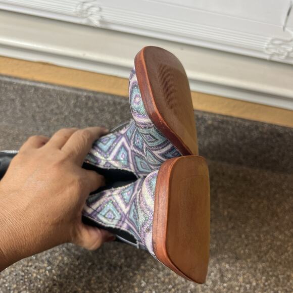 Roper Little Kids Girls Sz 3 Multicolor Faux Leather Cowboy Western Pull On Boot - Picture 6 of 10